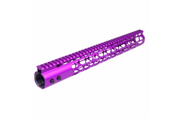 Image of Guntec USA 15in Air Lite Series M-Lok Free Floating Handguard With Monolithic Top Rail, Anodized Purple, GT-15MLK-AL-PURPLE