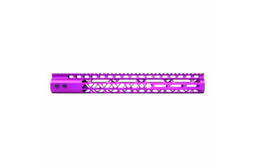 Image of Guntec USA 15in Air Lite Series M-Lok Free Floating Handguard With Monolithic Top Rail, Anodized Purple, GT-15MLK-AL-PURPLE