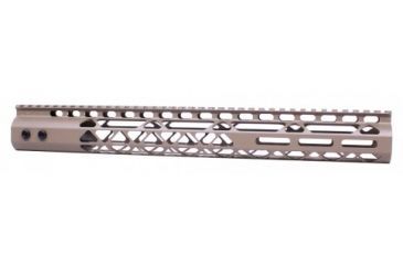 Image of GUNTEC USA 15in Air Lite Series M-Lok Free Floating Handguard with Monolithic Top Rail, Flat Dark Earth GT-15MLK-AL-FDE