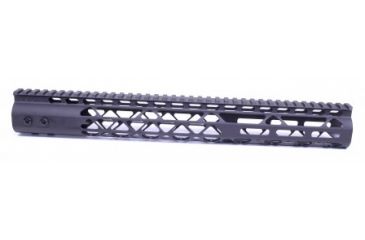 Image of GUNTEC USA 15in Air Lite Series M-Lok Free Floating Handguard with Monolithic Top Rail, Black GT-15MLK-AL