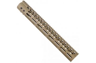 Image of GUNTEC USA 15in Ultra Lightweight Thin M-Lok System Free Floating Handguard w/Monolithic Top Rail,.308 Cal,Cerakote Flat Dark Earth GT-15MLK-308-E
