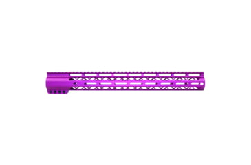 Image of Guntec USA 16.5in AIR-LOK Series M-LOK Compression Free Floating Handguard w/ Monolithic Top Rail, Anodized Purple, GT-16.5ALC-PURPLE