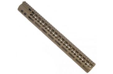 Image of GUNTEC USA 16.5in Ultra Lightweight Thin M-Lok Free Floating Handguard w/Monolithic Top Rail,.308 Cal,Cerakote Flat Dark Earth GT-16.5MLK-308-FDE