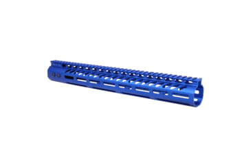 Image of Guntec USA .308 Caliber Ultra Lightweight Thin M-LOK System Free Floating Handguard w/Monolithic Top Rail, 15in, Anodized Blue, GT-15MLK-308-BLUE