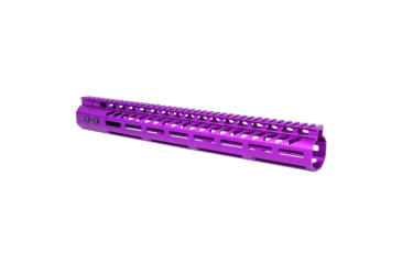 Image of Guntec USA .308 Caliber Ultra Lightweight Thin M-LOK System Free Floating Handguard w/Monolithic Top Rail, 15in, Anodized Purple, GT-15MLK-308-PURPLE