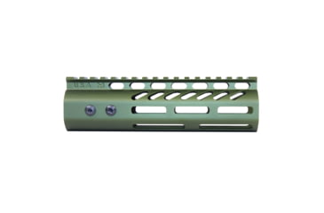 Image of Guntec USA .308 Caliber Ultra Lightweight Thin M-LOK System Free Floating Handguard w/Monolithic Top Rail, 7in, Anodized Green, GT-7MLK-308-GREEN