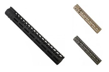 Image of GUNTEC USA .308 Ultra Lightweight Thin M-Lok System Free Floating Handguard w/Monolithic Top Rail, Black, Flat Dark Earth, OD Green