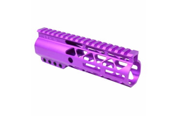 Image of Guntec USA 7in Air-Lok Series M-Lok Compression Free Floating Handguard w/ Monolithic Top Rail, Anodized Purple, GT-7ALC-PURPLE