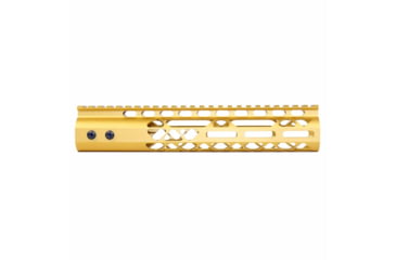 Image of Guntec USA Air Lite M-LOK Free Floating Handguard w/Monolithic Top Rail, 10in, Gold, GT-10MLK-AL-GOLD