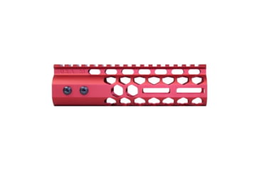 Image of Guntec USA Air Lite Series Honeycomb M-LOK Free Floating Handguard w/ Monolithic Top Rail, 7in, Anodized Red, GT-7HC-AL-MLK-RED