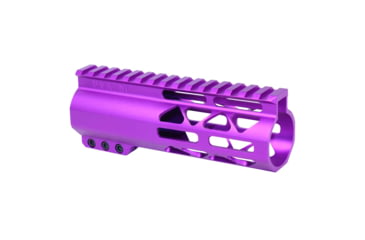 Image of Guntec USA AIR-LOK Series M-LOK Compression Free Floating Handguard w/Monolithic Top Rail, 6in, Purple, GT-6ALC-PURPLE