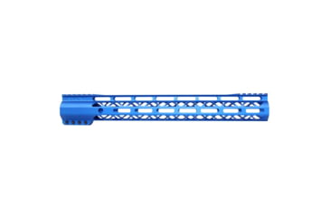 Image of Guntec USA AIR-LOK Series M-LOK Compression Gen 2 Free Floating Handguard w/Monolithic Top Rail, 15in, Blue, GT-15ALC-G2-BLUE