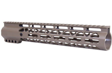 Image of Guntec USA AR-15 12in Air-Lok Series M-LOK Compression Free Floating Handguard w/ Monolithic Top Rail, Flat Dark Earth, GT-12ALC-FDE