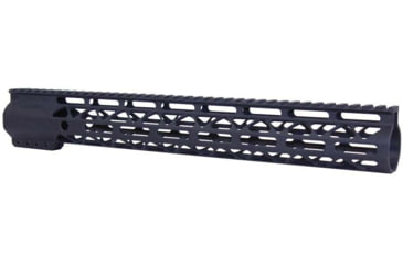 Image of Guntec USA AR-15 15in Air-Lok Series M-LOK Compression Free Floating Handguard w/ Monolithic Top Rail, Anodized Black, GT-15ALC