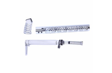 Image of Guntec USA AR-15 Airlite Series Complete Furniture Set, Chrome, AIRLITE-SET-C