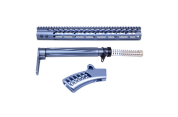 Image of Guntec USA AR-15 Compliant Ultra Furniture Set, Anodized Grey, AR-COMP-SET-GREY