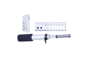 Image of Guntec USA AR-15 Honeycomb Pistol Furniture Set, 7in, Anodized Clear, AR-HCP-SET-CLEAR