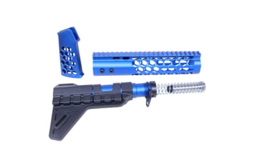 Image of Guntec USA AR-15 Honeycomb Pistol Furniture Set, Anodized Blue, HCP-BLUE