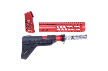 Image of Guntec USA AR-15 Honeycomb Pistol Furniture Set, Anodized Red, HCP-RED