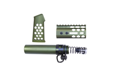 Image of Guntec USA AR-15 Micro Honeycomb Pistol Furniture Set, Anodized Green, MICRO-HCP-SET-GREEN