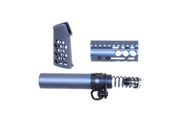 Image of Guntec USA AR-15 Micro Honeycomb Pistol Furniture Set, Anodized Grey, MICRO-HCP-SET-GREY