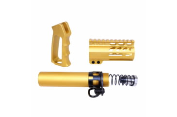 Image of Guntec USA AR-15 Micro Pistol Furniture Set, Anodized Gold, MICRO-P-SET-GOLD