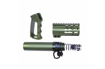 Image of Guntec USA AR-15 Micro Pistol Furniture Set, Anodized Green, MICRO-P-SET-GREEN