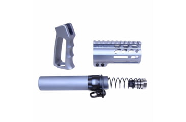 Image of Guntec USA AR-15 Micro Pistol Furniture Set, Anodized Grey, MICRO-P-SET-GREY