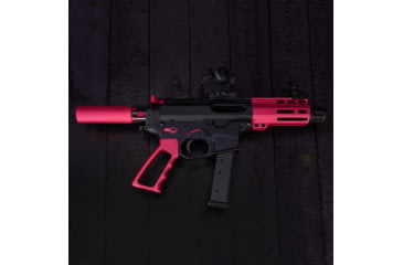 Image of Guntec USA AR-15 Micro Pistol Furniture Set, Anodized Rose, MICRO-P-SET-ROSE