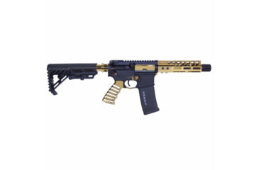 Image of Guntec USA Ultralight Series Skeletonized Aluminum Pistol Grip, Gold Plated, ULS-PG-GLD