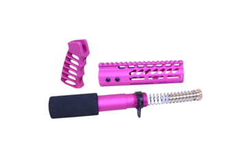 Image of Guntec USA AR-15 Pistol Furniture Set, Anodized Pink, AR-PISTOL-SET-MLK-PINK