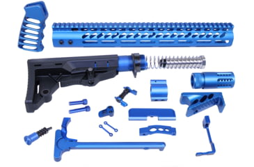 Image of Guntec USA AR-15 Ultimate Rifle Kit, Anodized Blue, ULT-RK-BLUE