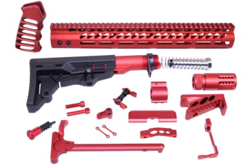 Image of Guntec USA AR-15 Ultimate Rifle Kit, Anodized Red, ULT-RK-RED