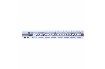 Image of Guntec USA AR-15 Ultra Lightweight Thin M-LOK Free Floating Handguard w/ Monolithic Top Rail, 15in, Chrome, GT-15MLK-C