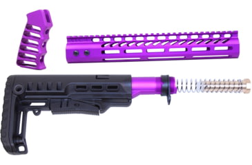 Image of Guntec USA AR-15 Ultralight Series Complete Furniture Set 12in, Anodized Purple, ULTRA-SET-12-PURPLE