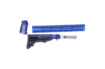 Image of Guntec USA AR-15 Ultralight Series Complete Furniture Set, Anodized Blue, ULTRA-SET-BLUE