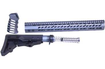Image of Guntec USA AR-15 Ultralight Series Complete Furniture Set, Anodized Grey, ULTRA-SET-GREY