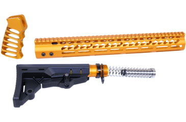 Image of Guntec USA AR-15 Ultralight Series Complete Furniture Set, Anodized Orange, ULTRA-SET-ORANGE