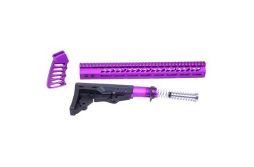 Image of Guntec USA AR-15 Ultralight Series Complete Furniture Set, Anodized Purple, ULTRA-SET-PURPLE