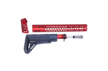 Image of Guntec USA AR .308 Honeycomb Series Gen 2 Complete Furniture Set, Red, HC-SET-G2-308-RED