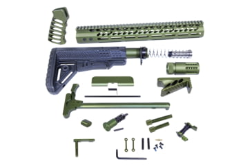 Image of Guntec USA AR .308 Ultimate Rifle Kit, Anodized Green, ULT-RK-308-GREEN