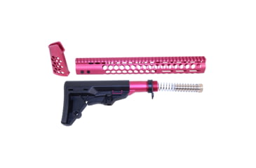 Image of Guntec USA Gen 2 AR-15 Honeycombin Series Complete Furniture Set, Anodized Rose, HC-SET-G2-ROSE