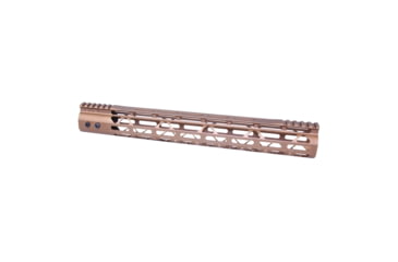 Image of Guntec USA MOD LITE Skeletonized Series M-LOK Free Floating Handguard w/ Monolithic Top Rail, 15in, Anodized Bronze, GT-15MDLTE-BRZ