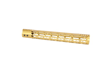 Image of Guntec USA MOD LITE Skeletonized Series M-LOK Free Floating Handguard w/ Monolithic Top Rail, 15in, Anodized Gold, GT-15MDLTE-GOLD