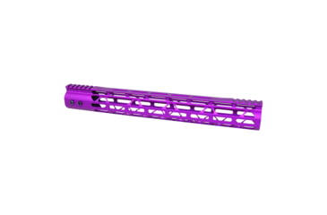 Image of Guntec USA MOD LITE Skeletonized Series M-LOK Free Floating Handguard w/ Monolithic Top Rail, 15in, Anodized Purple, GT-15MDLTE-PURPLE