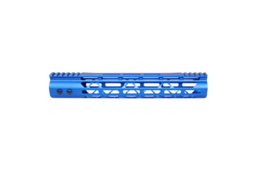 Image of Guntec USA MOD LITE Skeletonized Series M-LOK Free Floating Handguard With Monolithic Top Rai, Anodized Blue, 12in, GT-12MDLTE-BLUE