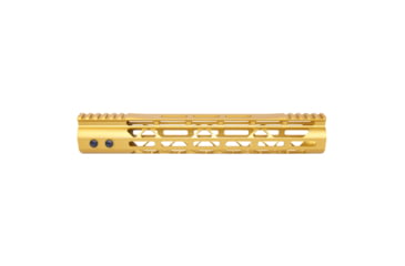 Image of Guntec USA MOD LITE Skeletonized Series M-LOK Free Floating Handguard With Monolithic Top Rai, Anodized Gold, 12in, GT-12MDLTE-GOLD