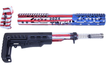 Image of Guntec USA Trump Series Limited Edition AR-10 Furniture Set, Cerakote, TRUMP-SET-MIL-308-USA