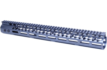 Image of Guntec USA Ultra Lightweight Thin M-LOK Free Floating Handguard w/ Monolithic Top Rail, .308 Caliber, 16.5in, Anodized Grey, GT-16.5MLK-308-GREY