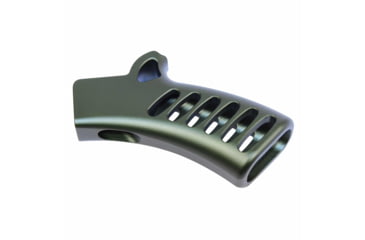 Image of Guntec USA Ultralight Series Skeletonized Aluminum Featureless Grip, Anodized Green, ULS-FG-GREEN